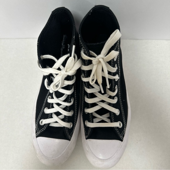 Converse Black & White High-Top Platform Sneaker - Picture 3 of 8